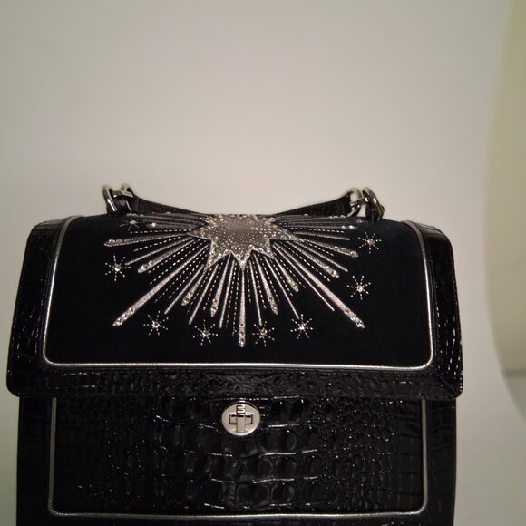 BRAHMIN Revel Collection Black Hallie Satchel Bag - Picture 6 of 10